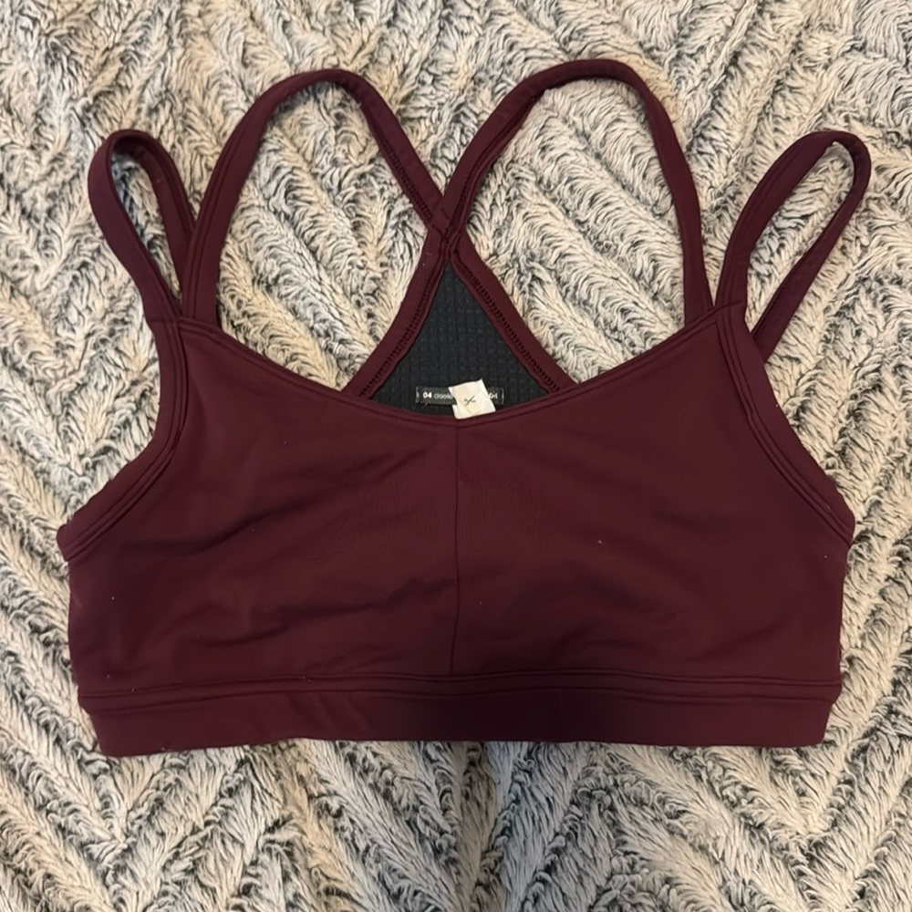 Purple sports bra